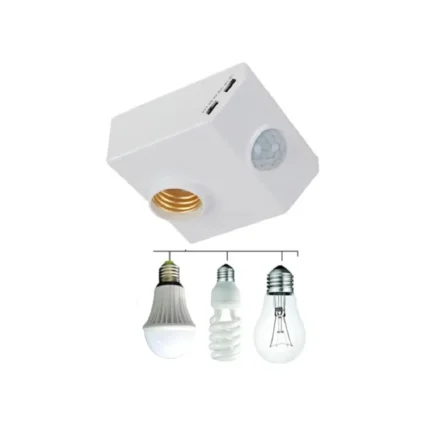 Motion Sensor LED Lamp Wall Mounted Bulb Holder